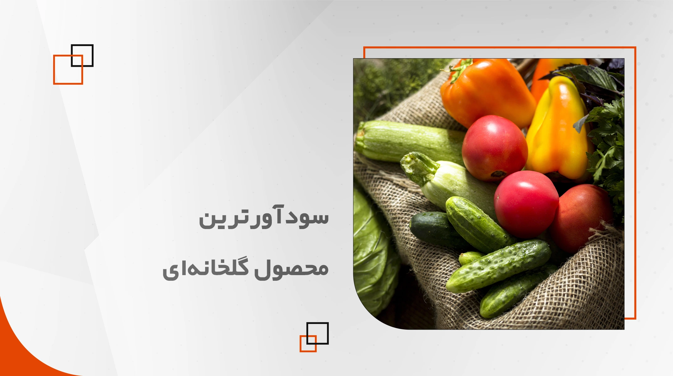سودآورترین محصولات گلخانه ای
